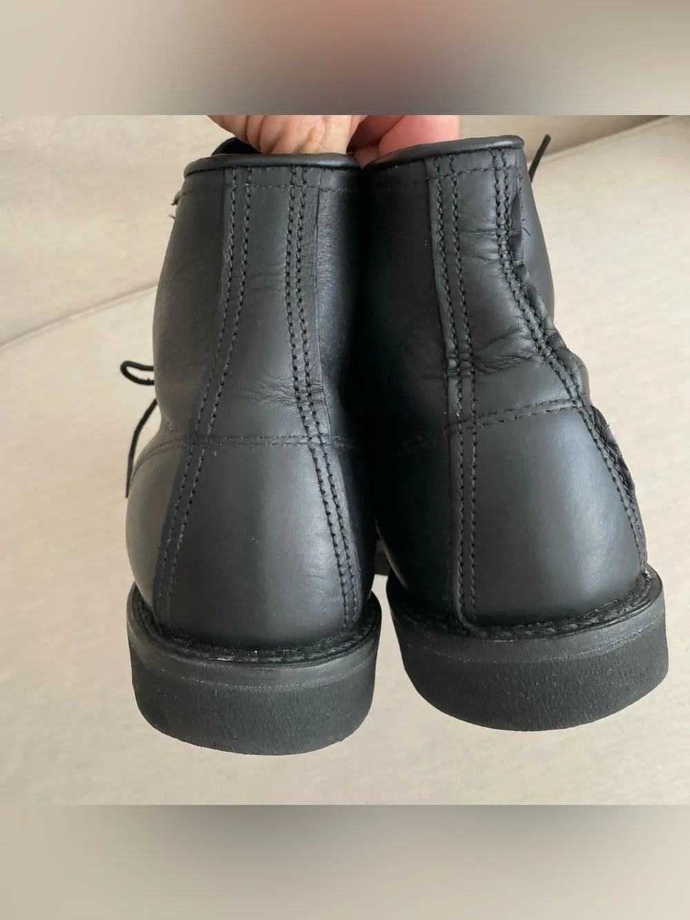 Red Wing 8074 Classic Moc Boots Black Harness Leather Mens Size 9D certified